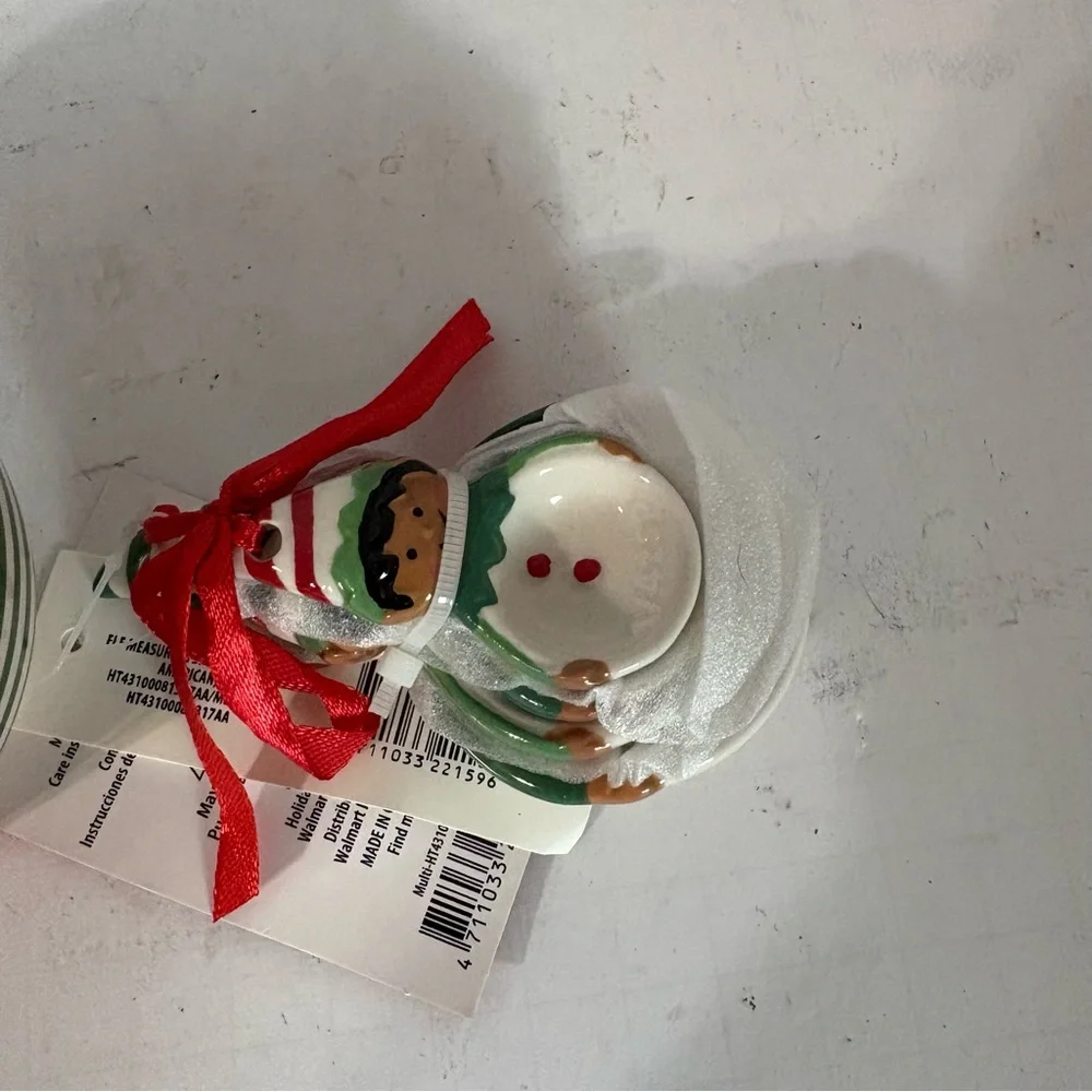 Holiday Time Christmas Elf Measuring Cups and Spoons.